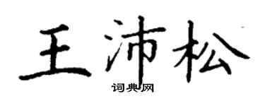 丁谦王沛松楷书个性签名怎么写