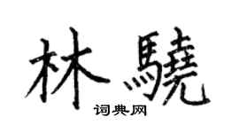 何伯昌林骁楷书个性签名怎么写