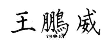 何伯昌王鹏威楷书个性签名怎么写