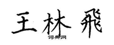 何伯昌王林飞楷书个性签名怎么写