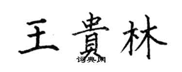 何伯昌王贵林楷书个性签名怎么写