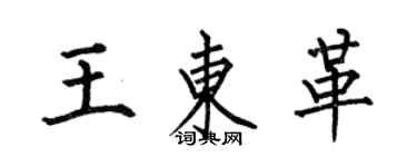 何伯昌王东革楷书个性签名怎么写
