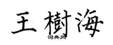 何伯昌王树海楷书个性签名怎么写
