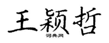 丁谦王颖哲楷书个性签名怎么写