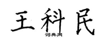 何伯昌王科民楷书个性签名怎么写