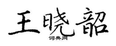 丁谦王晓韶楷书个性签名怎么写