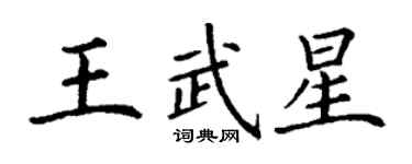 丁谦王武星楷书个性签名怎么写