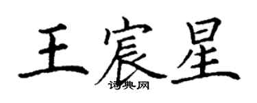 丁谦王宸星楷书个性签名怎么写