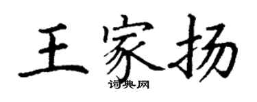 丁谦王家扬楷书个性签名怎么写