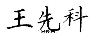丁谦王先科楷书个性签名怎么写