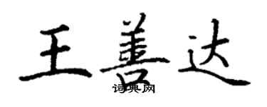 丁谦王善达楷书个性签名怎么写