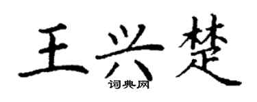 丁谦王兴楚楷书个性签名怎么写