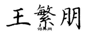丁谦王繁朋楷书个性签名怎么写