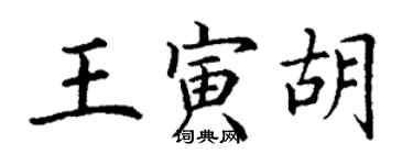 丁谦王寅胡楷书个性签名怎么写
