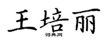 丁谦王培丽楷书个性签名怎么写