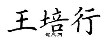 丁谦王培行楷书个性签名怎么写