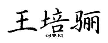 丁谦王培骊楷书个性签名怎么写