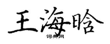 丁谦王海晗楷书个性签名怎么写