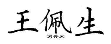 丁谦王佩生楷书个性签名怎么写