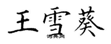 丁谦王雪葵楷书个性签名怎么写