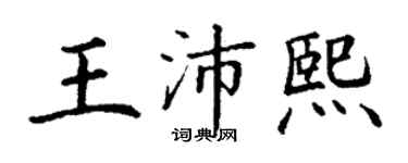 丁谦王沛熙楷书个性签名怎么写
