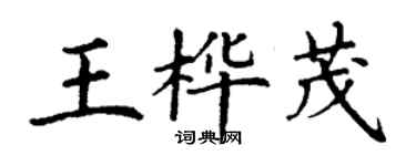 丁谦王桦茂楷书个性签名怎么写