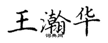 丁谦王瀚华楷书个性签名怎么写
