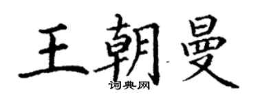 丁谦王朝曼楷书个性签名怎么写