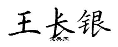 丁谦王长银楷书个性签名怎么写