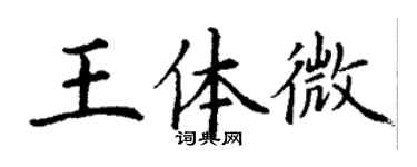 丁谦王体微楷书个性签名怎么写