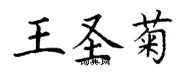 丁谦王圣菊楷书个性签名怎么写
