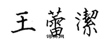 何伯昌王蕾洁楷书个性签名怎么写