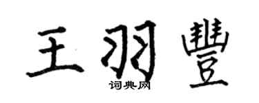 何伯昌王羽丰楷书个性签名怎么写
