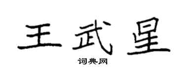 袁强王武星楷书个性签名怎么写