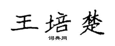 袁强王培楚楷书个性签名怎么写