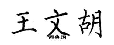 何伯昌王文胡楷书个性签名怎么写