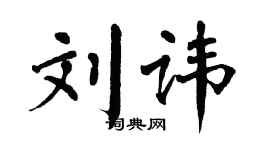 翁闿运刘讳楷书个性签名怎么写