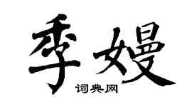 翁闿运季嫚楷书个性签名怎么写