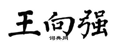 翁闿运王向强楷书个性签名怎么写