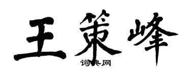 翁闿运王策峰楷书个性签名怎么写