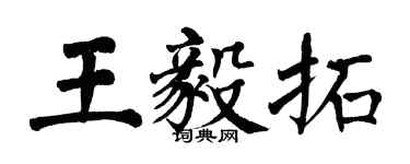 翁闿运王毅拓楷书个性签名怎么写
