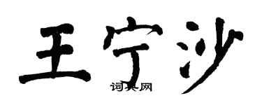 翁闿运王宁沙楷书个性签名怎么写