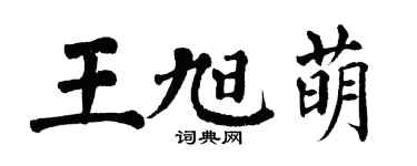 翁闿运王旭萌楷书个性签名怎么写