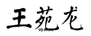 翁闿运王苑龙楷书个性签名怎么写