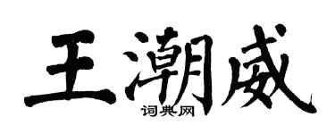 翁闿运王潮威楷书个性签名怎么写