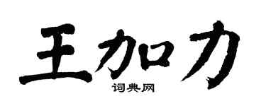 翁闿运王加力楷书个性签名怎么写