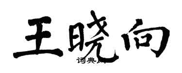 翁闿运王晓向楷书个性签名怎么写