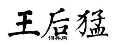 翁闿运王后猛楷书个性签名怎么写