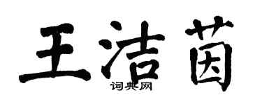 翁闿运王洁茵楷书个性签名怎么写