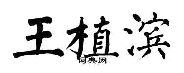 翁闿运王植滨楷书个性签名怎么写